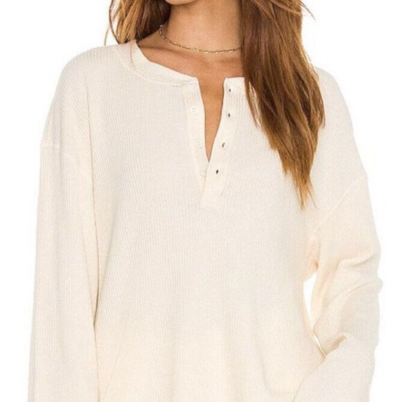 Weekend Stories NWT Mylah Top In Beige Size Large With Defect $168 (11-6) - Picture 1 of 8